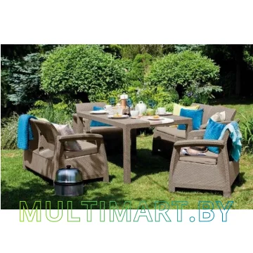 Набор садовой мебели Curver Corfu fiesta set (Капучино/Песочный) (227586) картинка 2